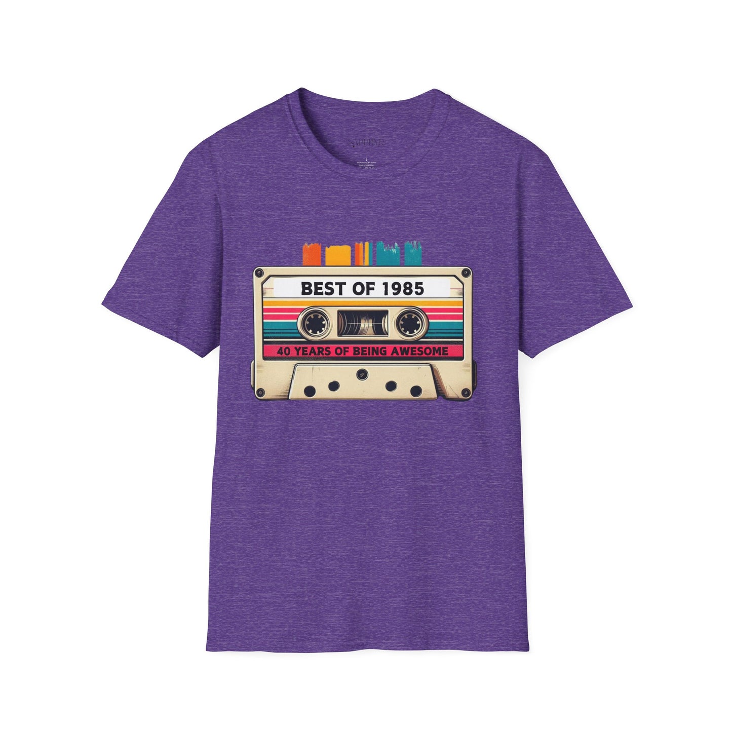 Retro 1985 Music T-Shirt, Vintage Inspired Tee, Unisex Softstyle Shirt, Gift for Music Lovers, 80s Nostalgia Apparel