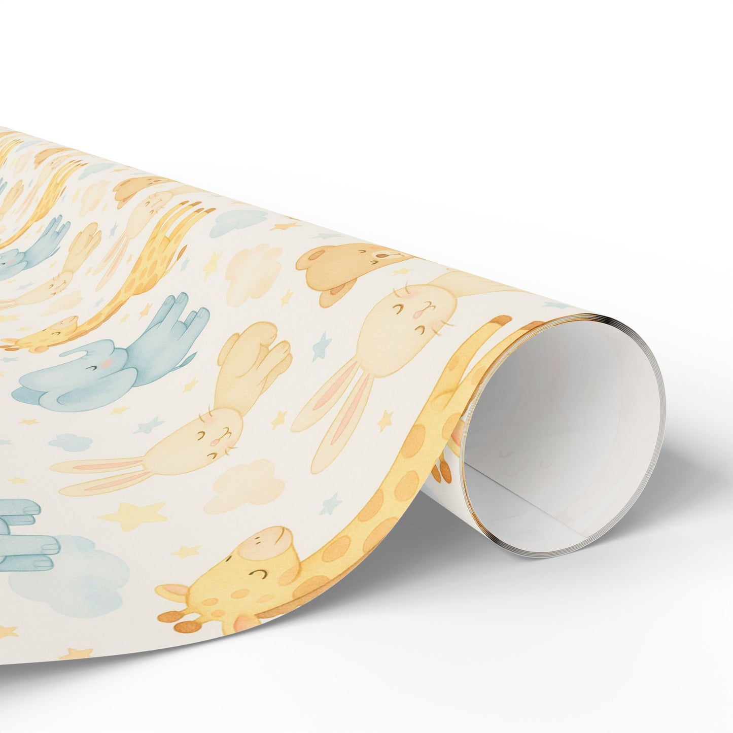 Adorable Animal Wrapping Paper Roll, Cute Gift Wrap for Baby Showers, Birthdays, and Celebrations