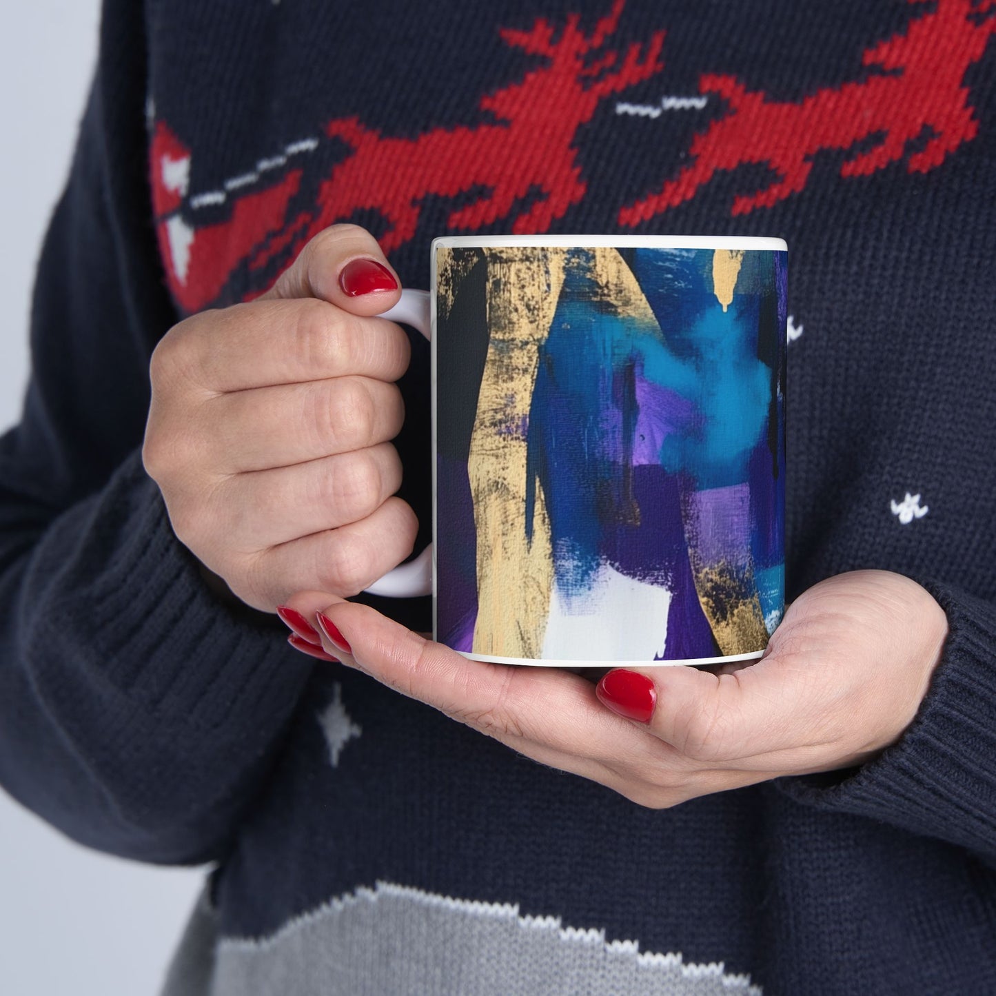 Vibrant Abstract Art Ceramic Mug - 11oz & 15oz