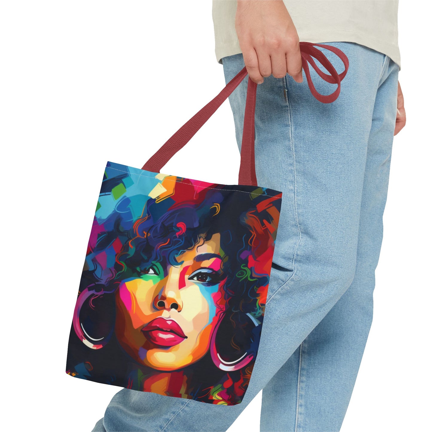 Colorful Afro Woman Tote Bag - Stylish and Functional for Everyday Use