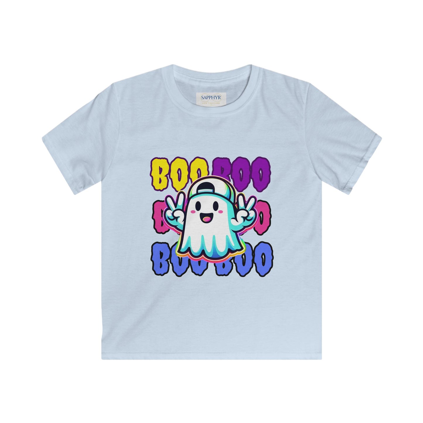 Adorable Ghost Kids Tee, Halloween, Boo, Cute Kids Clothing, Fun Ghost Shirt, Kids Ghost T-Shirt