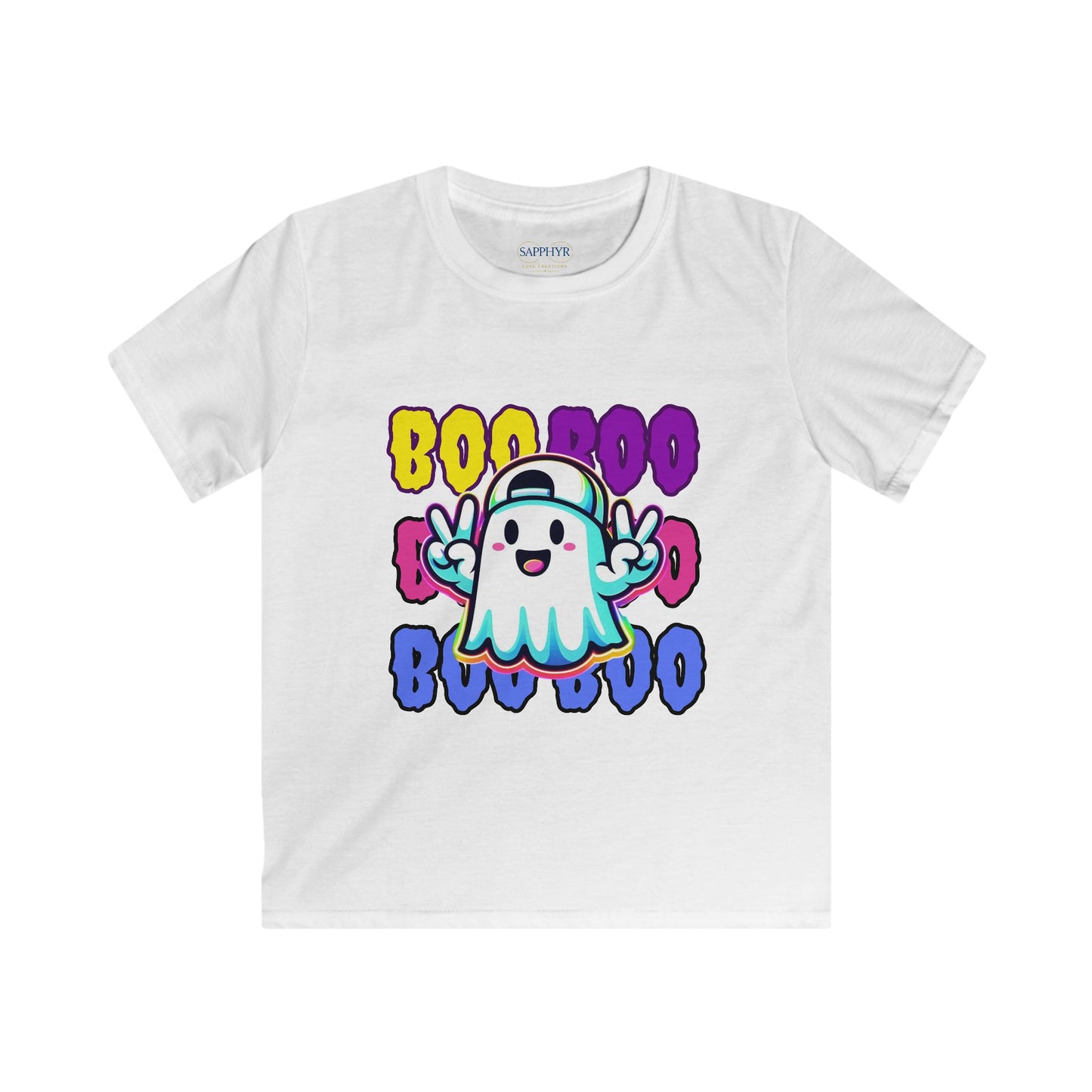 Adorable Ghost Kids Tee, Halloween, Boo, Cute Kids Clothing, Fun Ghost Shirt, Kids Ghost T-Shirt