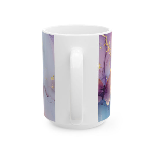 Elegant Butterfly Ceramic Mug - 11oz & 15oz Options - Perfect Gift for Nature Lovers