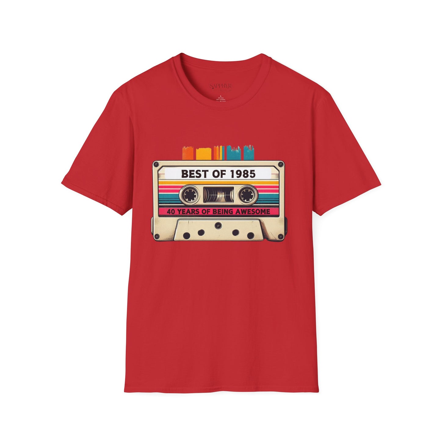 Retro 1985 Music T-Shirt, Vintage Inspired Tee, Unisex Softstyle Shirt, Gift for Music Lovers, 80s Nostalgia Apparel