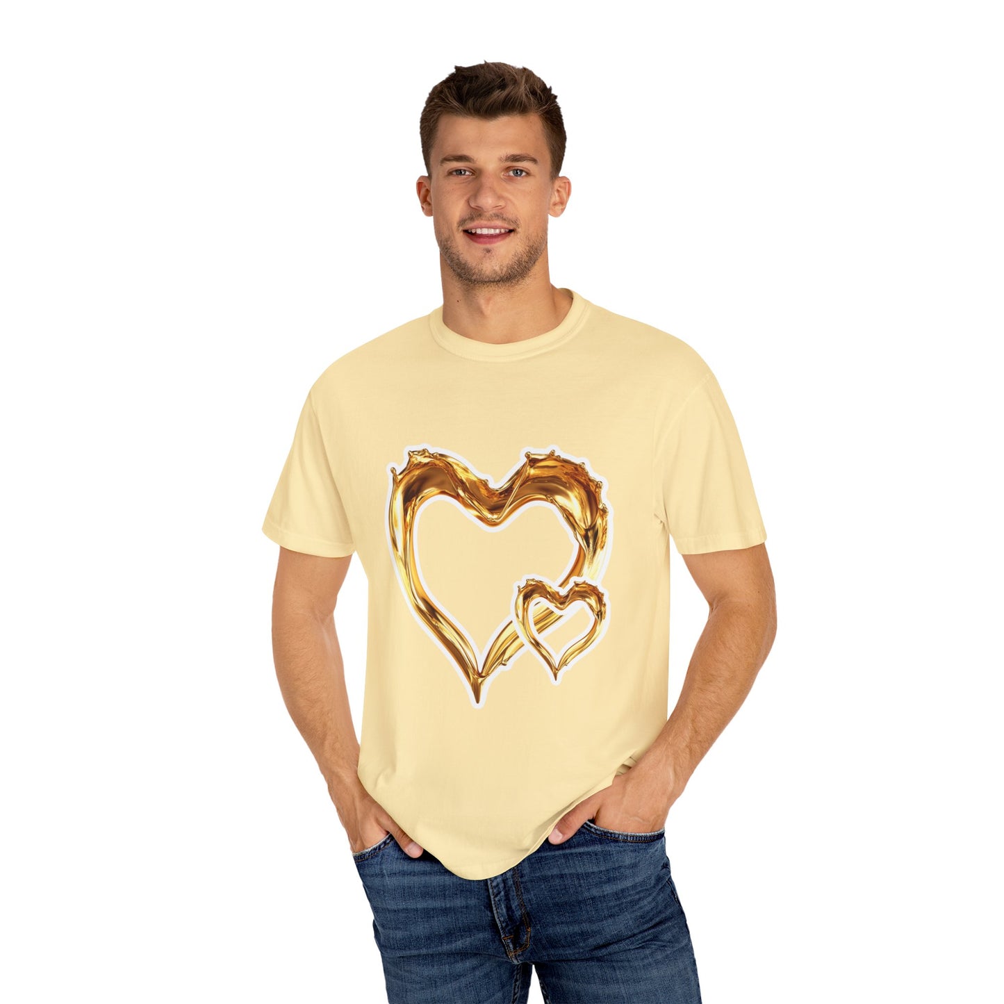 Gold Intertwined Hearts T-shirt