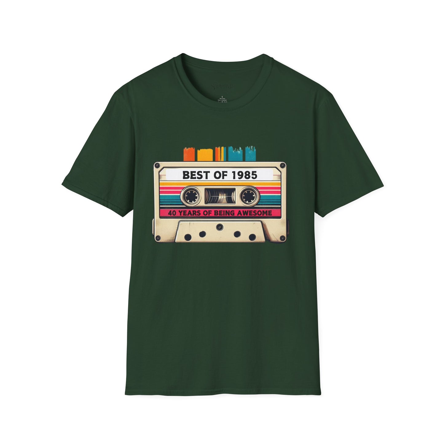 Retro 1985 Music T-Shirt, Vintage Inspired Tee, Unisex Softstyle Shirt, Gift for Music Lovers, 80s Nostalgia Apparel