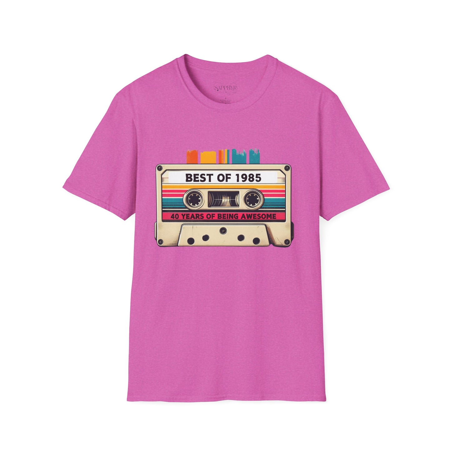 Retro 1985 Music T-Shirt, Vintage Inspired Tee, Unisex Softstyle Shirt, Gift for Music Lovers, 80s Nostalgia Apparel