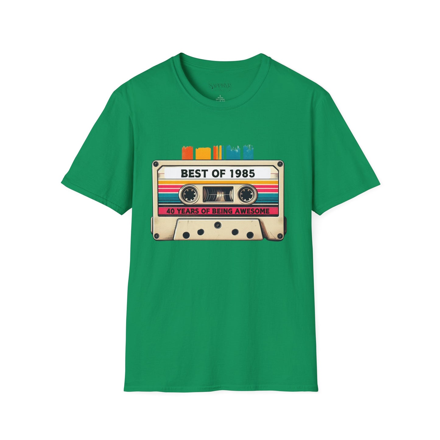 Retro 1985 Music T-Shirt, Vintage Inspired Tee, Unisex Softstyle Shirt, Gift for Music Lovers, 80s Nostalgia Apparel
