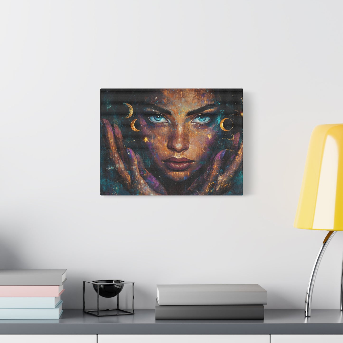 Celestial Canvas Wall Art, Cosmic Decor for Dreamers, Unique Home Decor, Gift for Art Lovers, Astrology Inspired