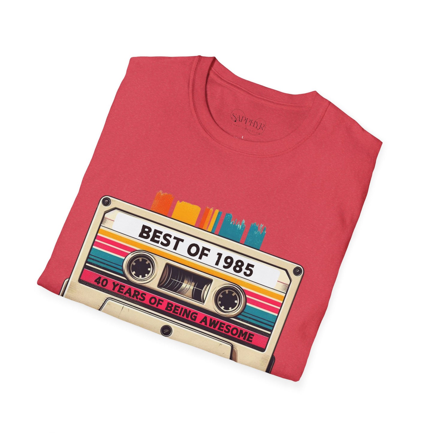 Retro 1985 Music T-Shirt, Vintage Inspired Tee, Unisex Softstyle Shirt, Gift for Music Lovers, 80s Nostalgia Apparel