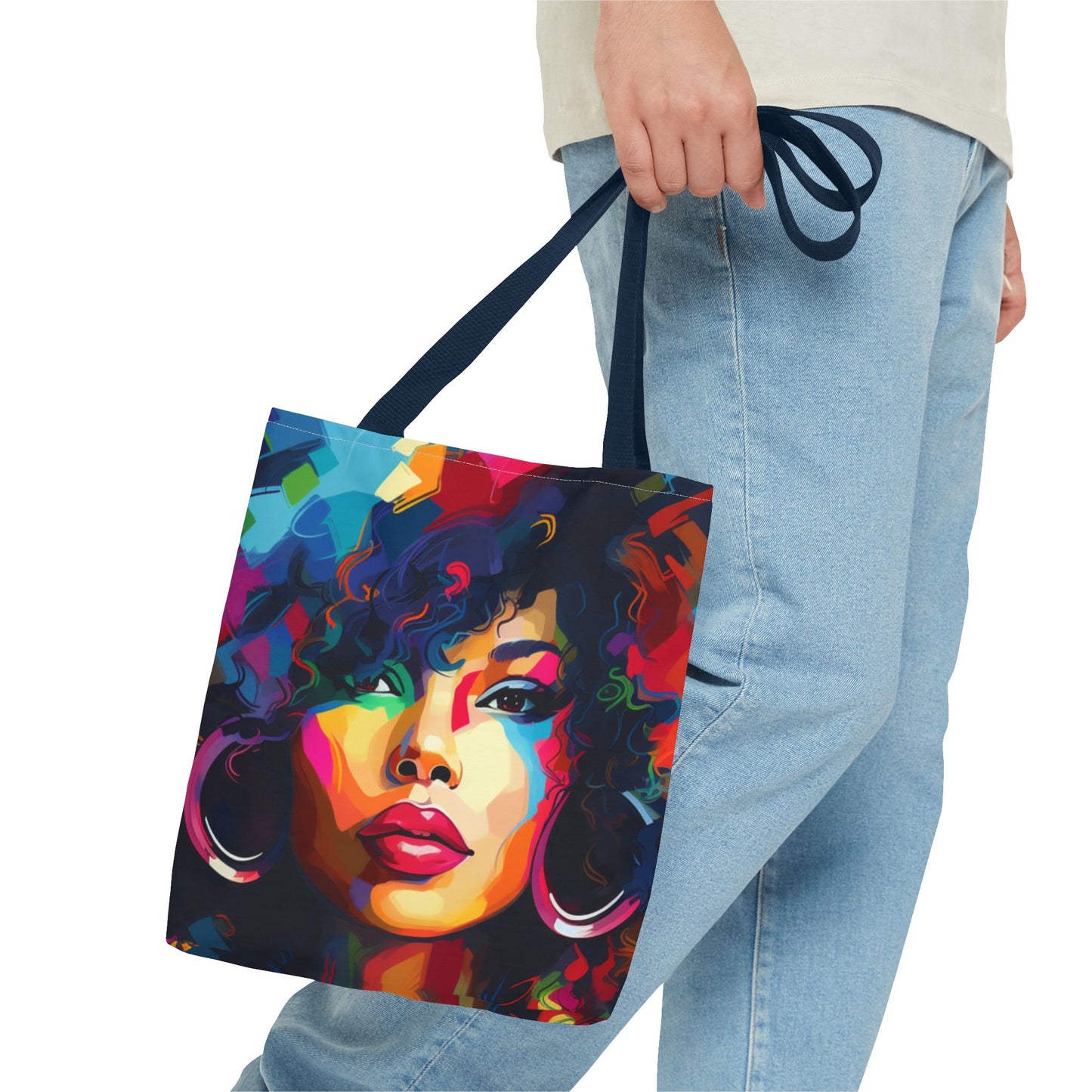 Colorful Afro Woman Tote Bag - Stylish and Functional for Everyday Use