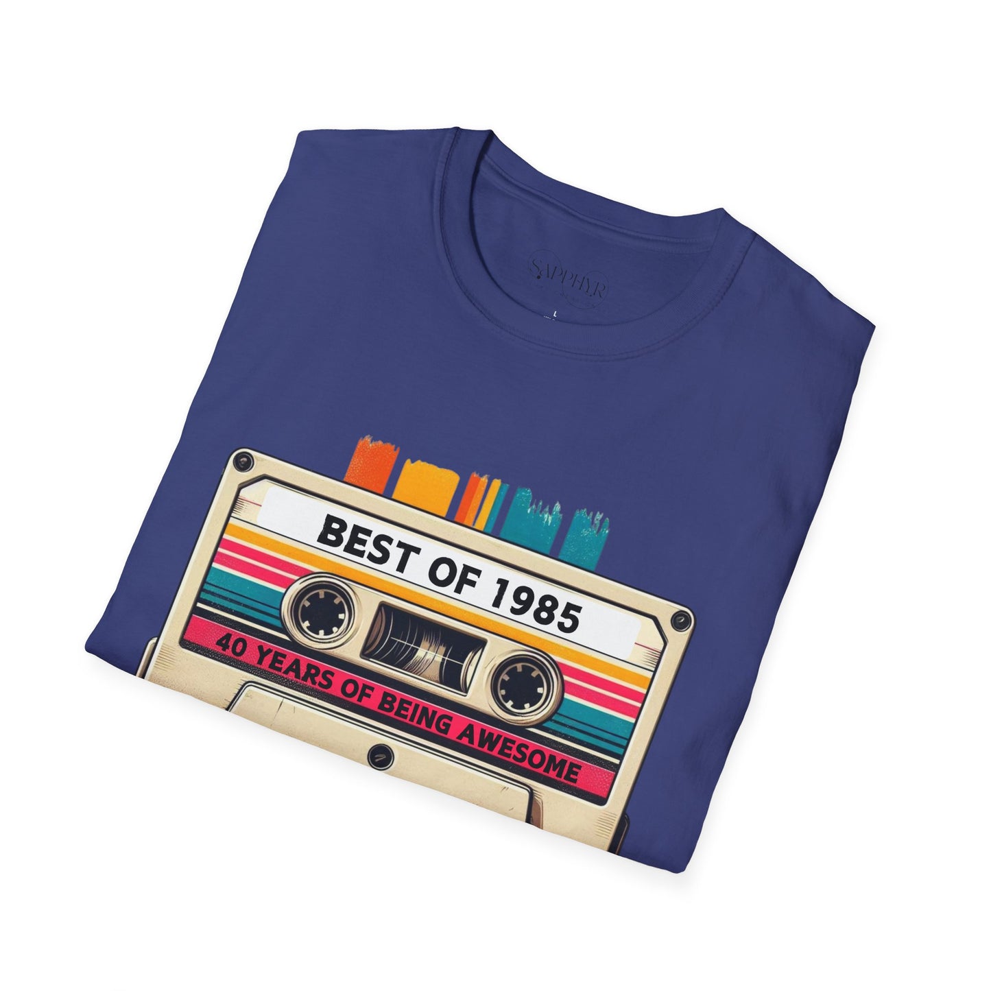 Retro 1985 Music T-Shirt, Vintage Inspired Tee, Unisex Softstyle Shirt, Gift for Music Lovers, 80s Nostalgia Apparel