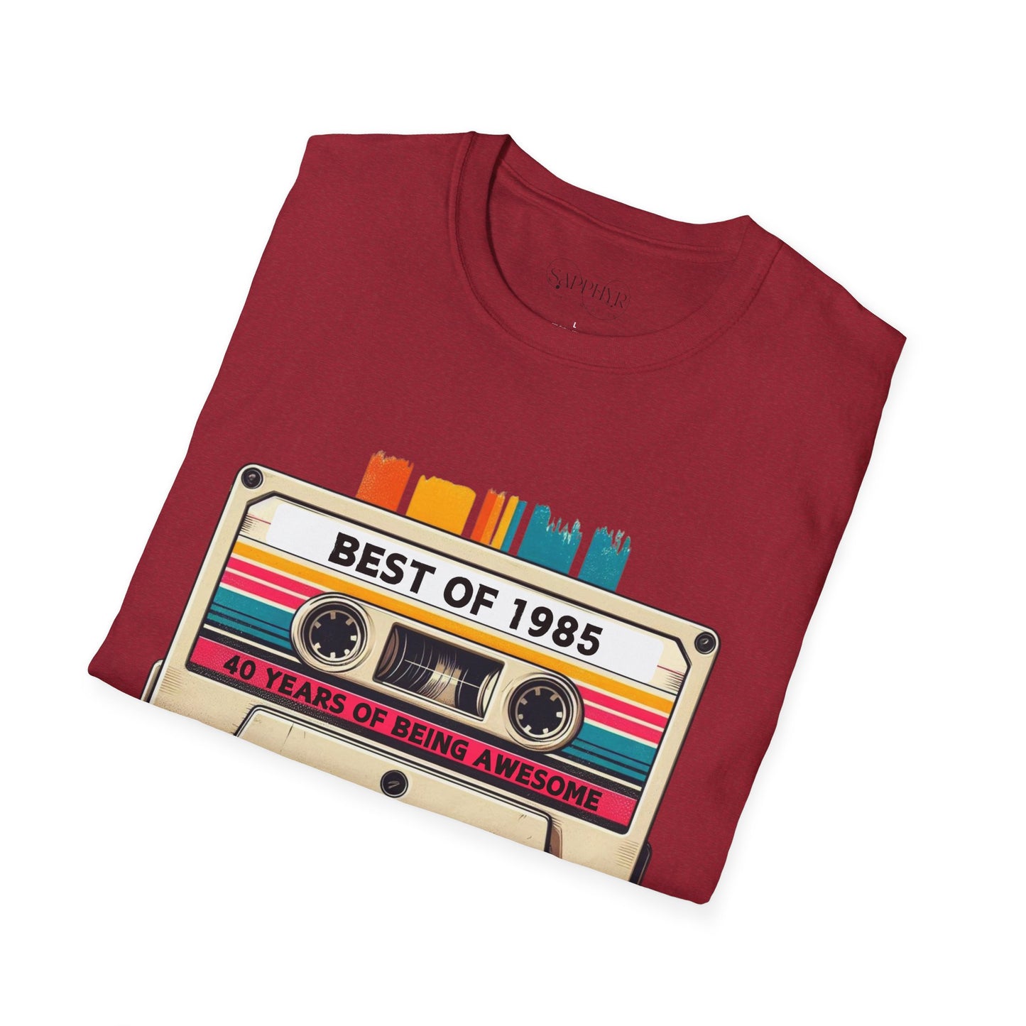 Retro 1985 Music T-Shirt, Vintage Inspired Tee, Unisex Softstyle Shirt, Gift for Music Lovers, 80s Nostalgia Apparel
