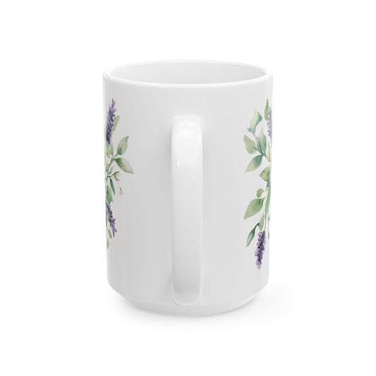 Floral Ceramic Mug - 11oz & 15oz - Perfect for Tea Lovers & Gift Giving