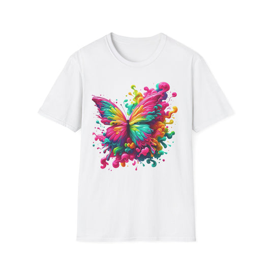 Colorful Butterfly Unisex T-Shirt, Vibrant Tee, Gift for Nature Lovers, Casual Wear, Spring Fashion, Birthday Present, Festival Outfit