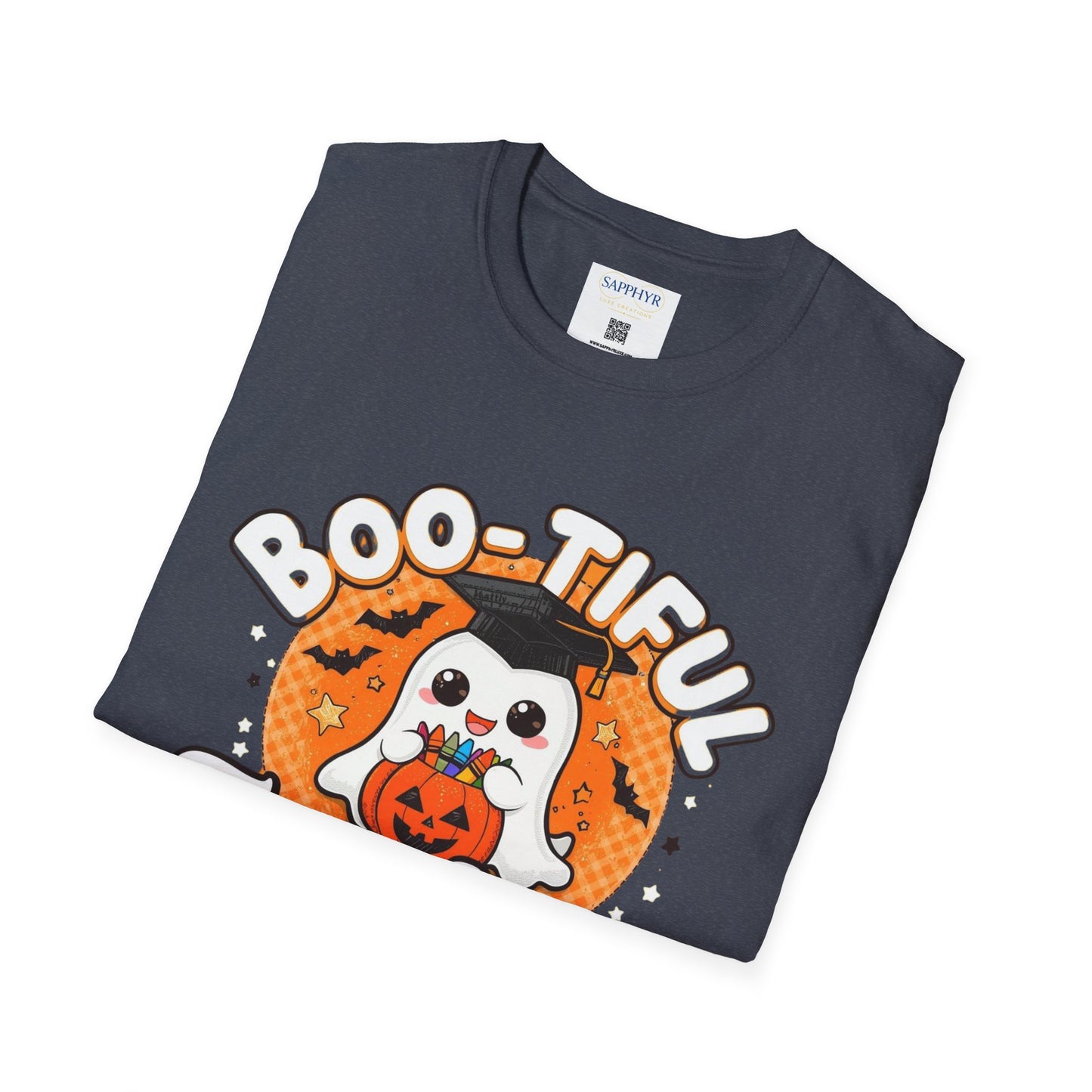 Boo-tiful Teacher T-Shirt, Funny Teacher Shirt, Halloween Gift, Unisex Tee, Fall Apparel, Cute Classroom Shirt, Ghost Design