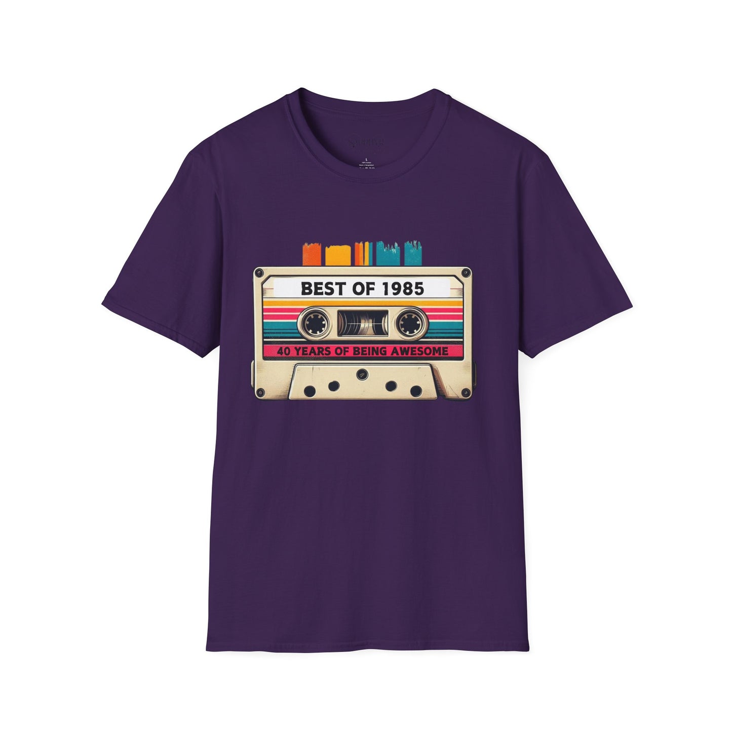 Retro 1985 Music T-Shirt, Vintage Inspired Tee, Unisex Softstyle Shirt, Gift for Music Lovers, 80s Nostalgia Apparel