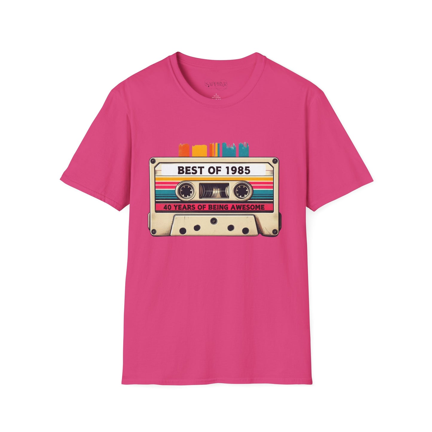 Retro 1985 Music T-Shirt, Vintage Inspired Tee, Unisex Softstyle Shirt, Gift for Music Lovers, 80s Nostalgia Apparel