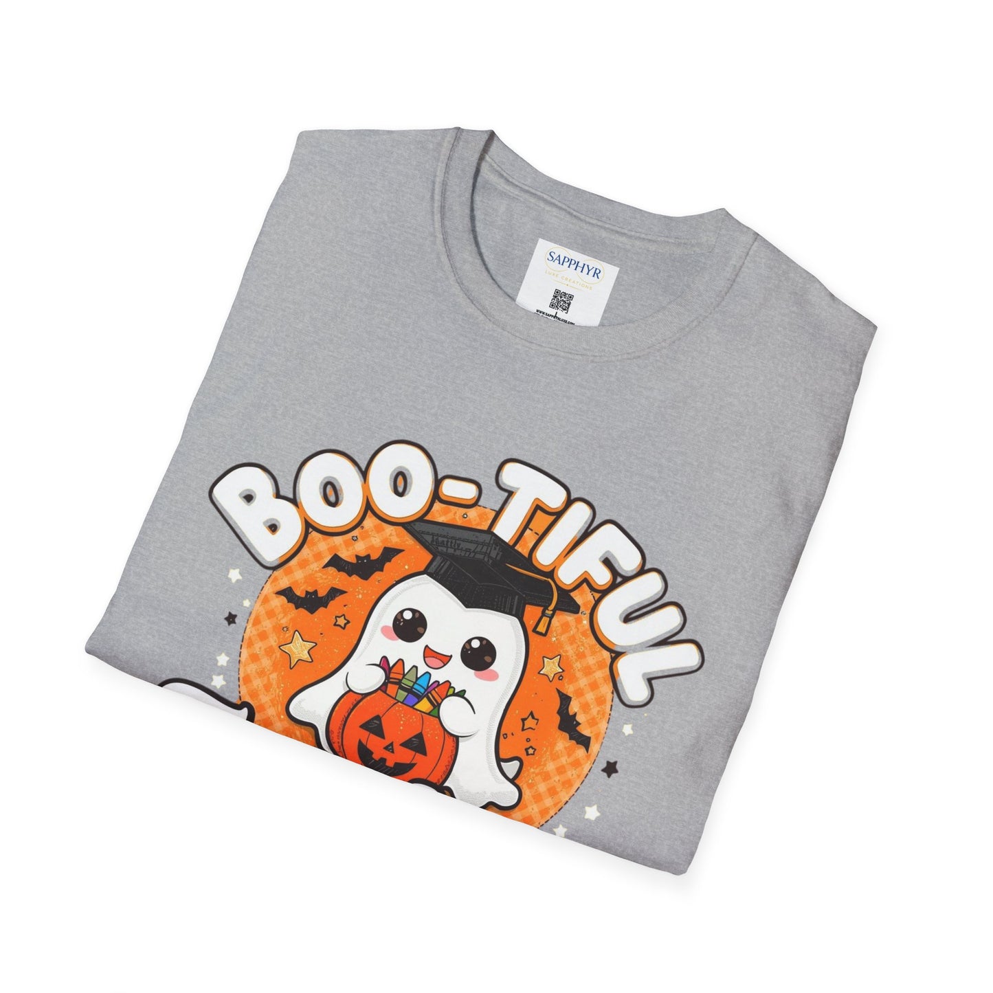 Boo-tiful Teacher T-Shirt, Funny Teacher Shirt, Halloween Gift, Unisex Tee, Fall Apparel, Cute Classroom Shirt, Ghost Design
