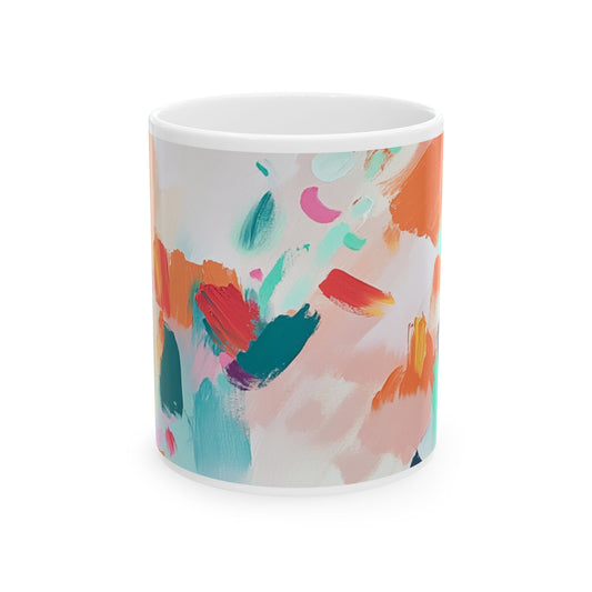 Bold Vibes Ceramic Mug - Colorful Art for Coffee & Tea Lovers