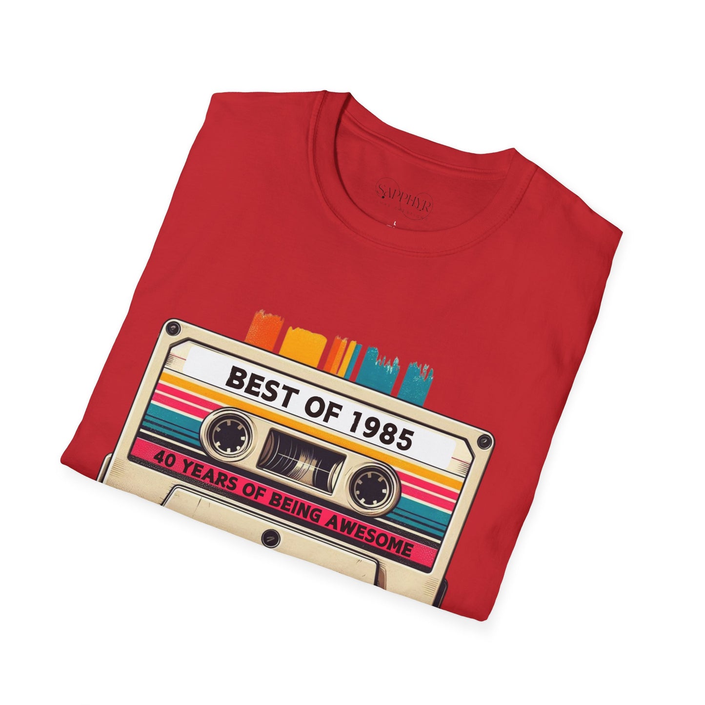 Retro 1985 Music T-Shirt, Vintage Inspired Tee, Unisex Softstyle Shirt, Gift for Music Lovers, 80s Nostalgia Apparel