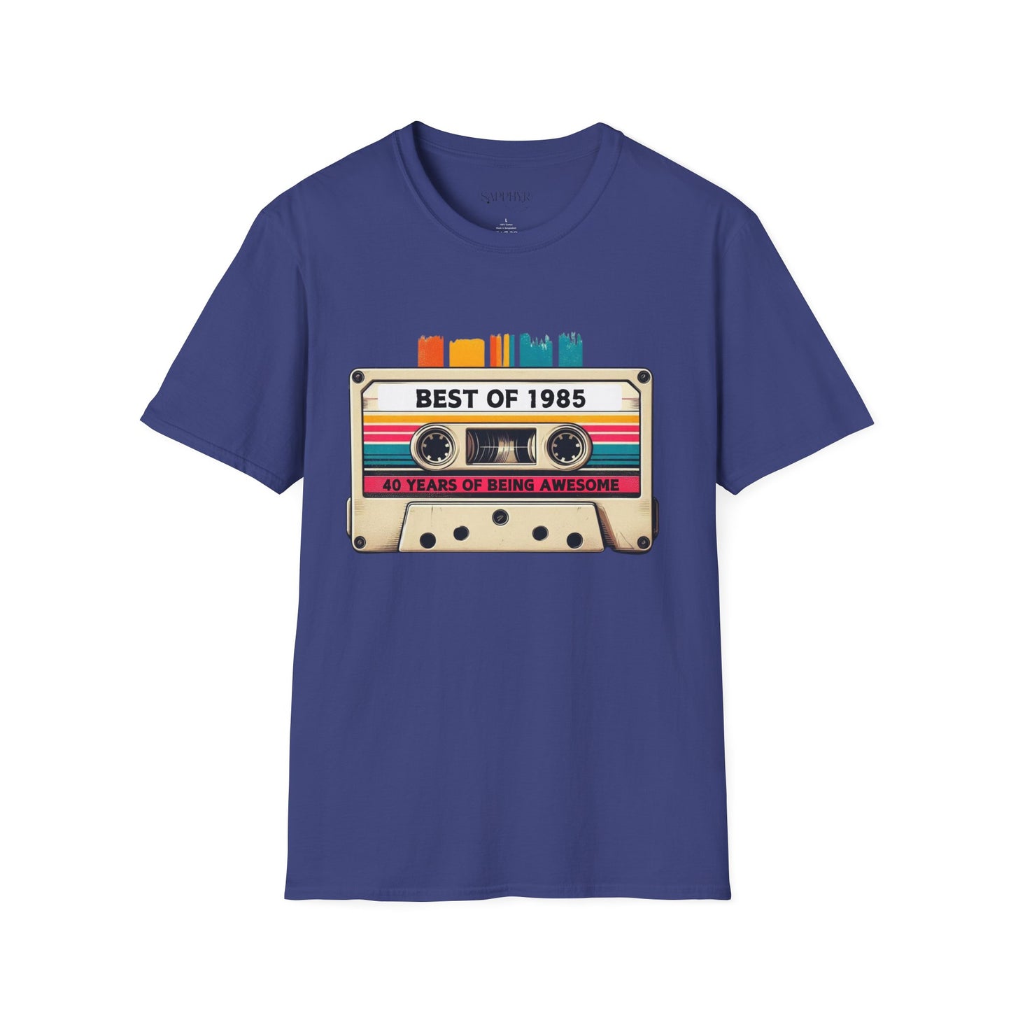 Retro 1985 Music T-Shirt, Vintage Inspired Tee, Unisex Softstyle Shirt, Gift for Music Lovers, 80s Nostalgia Apparel