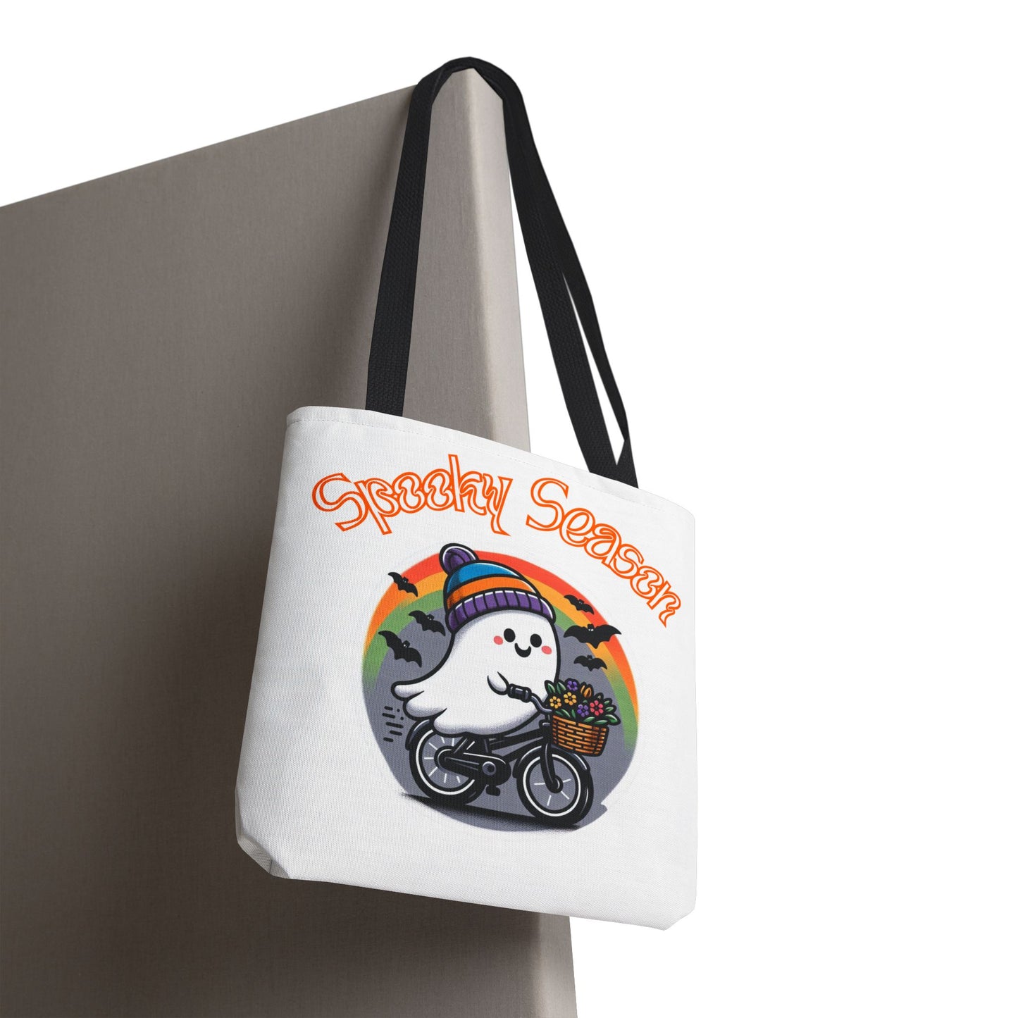 Spooky Season Tote Bag, Halloween Bag, Ghost Print Tote, Eco-Friendly Shopping Bag, Fun Fall Accessory