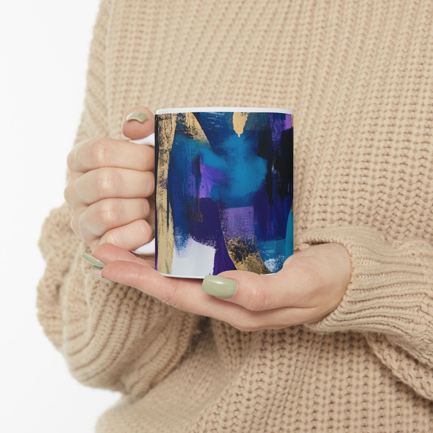 Vibrant Abstract Art Ceramic Mug - 11oz & 15oz