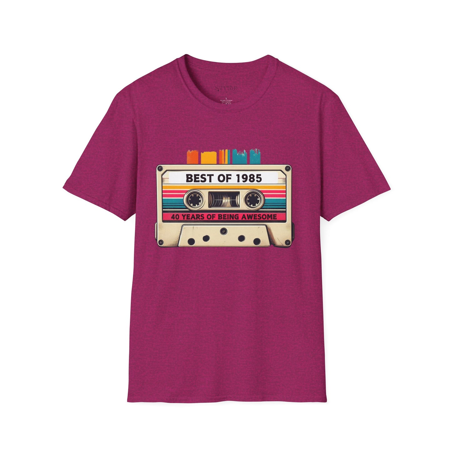 Retro 1985 Music T-Shirt, Vintage Inspired Tee, Unisex Softstyle Shirt, Gift for Music Lovers, 80s Nostalgia Apparel