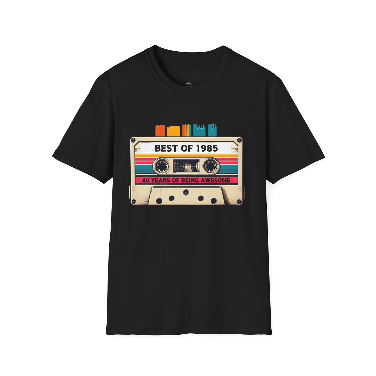 Retro 1985 Music T-Shirt, Vintage Inspired Tee, Unisex Softstyle Shirt, Gift for Music Lovers, 80s Nostalgia Apparel