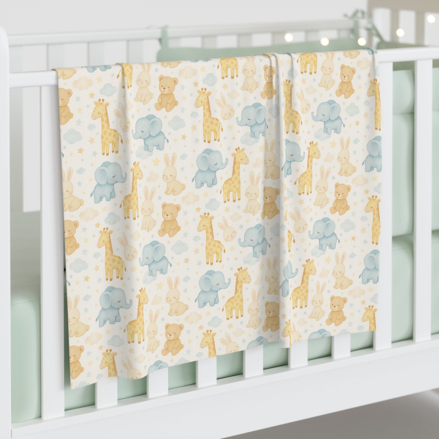 Cute Animal Baby Swaddle Blanket | Soft Nursery Wrap, Gender Neutral Baby Shower Gift, Newborn Essentials, Cozy Sleep, Infant Blanket