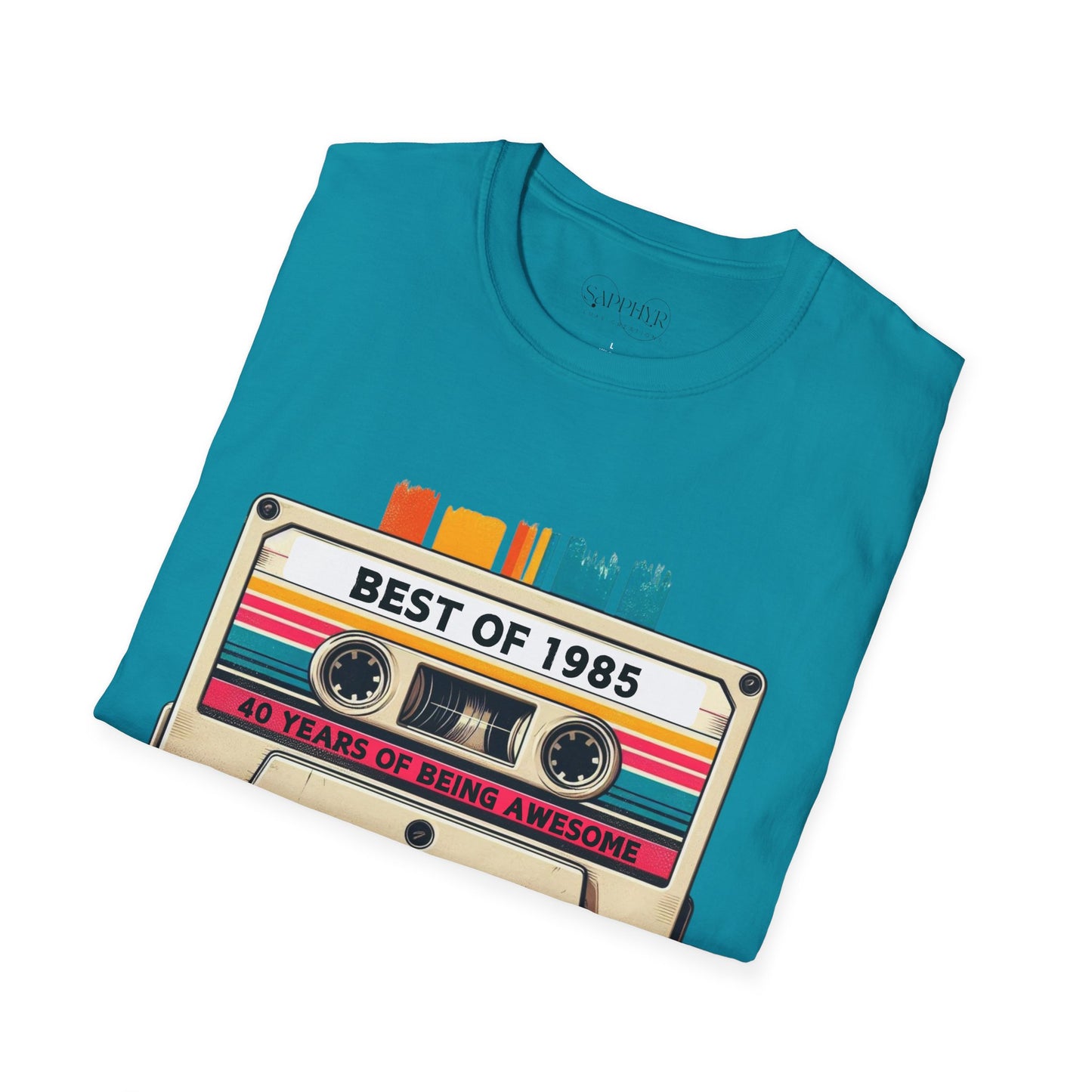 Retro 1985 Music T-Shirt, Vintage Inspired Tee, Unisex Softstyle Shirt, Gift for Music Lovers, 80s Nostalgia Apparel