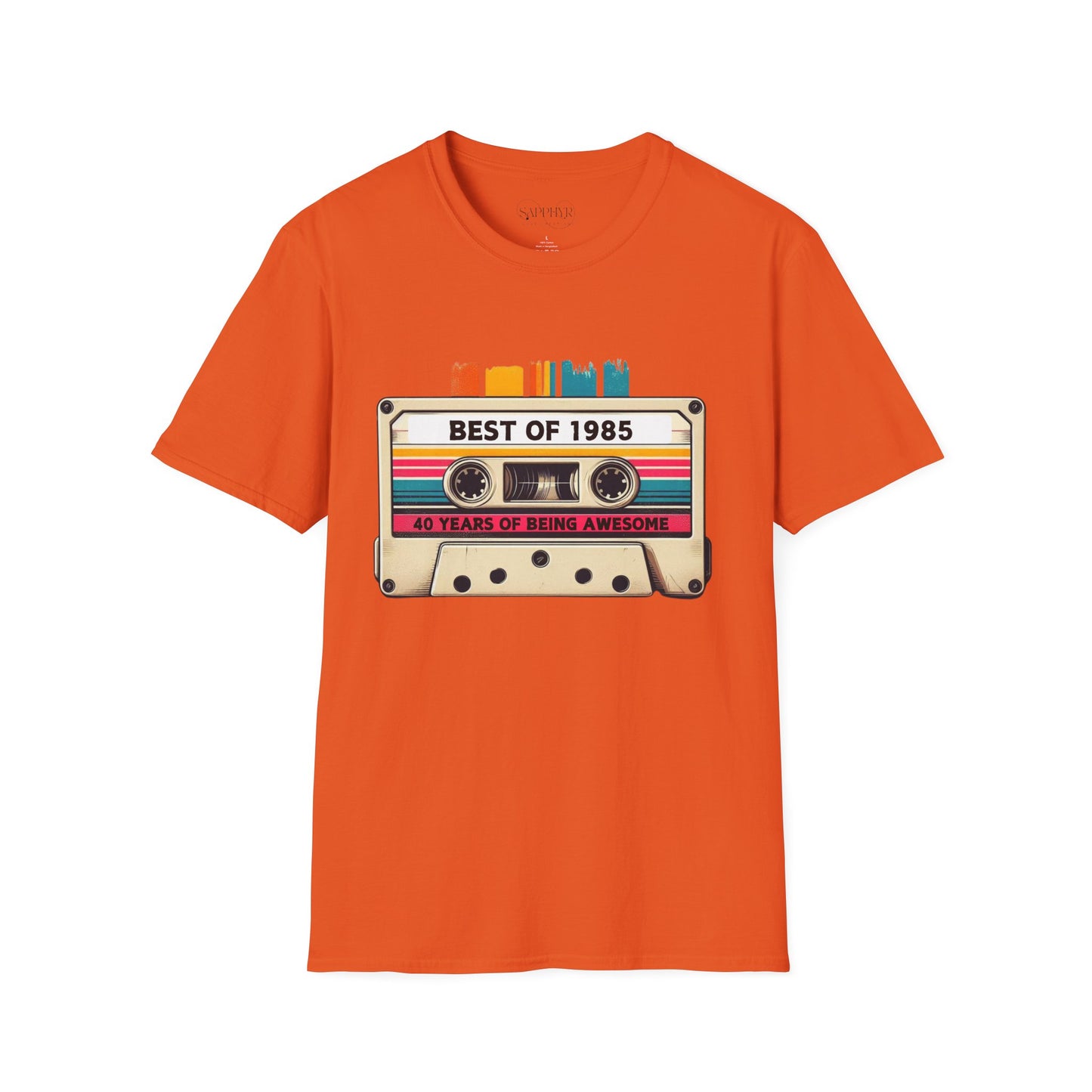 Retro 1985 Music T-Shirt, Vintage Inspired Tee, Unisex Softstyle Shirt, Gift for Music Lovers, 80s Nostalgia Apparel
