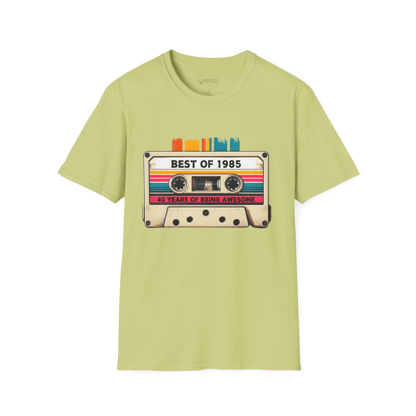 Retro 1985 Music T-Shirt, Vintage Inspired Tee, Unisex Softstyle Shirt, Gift for Music Lovers, 80s Nostalgia Apparel