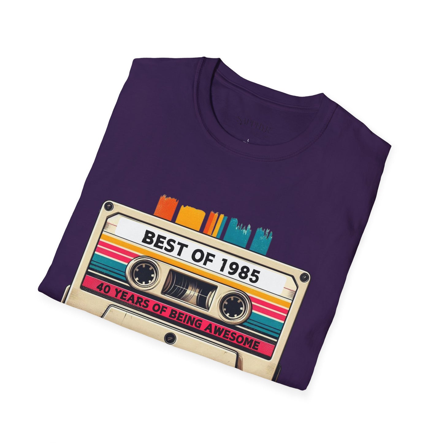 Retro 1985 Music T-Shirt, Vintage Inspired Tee, Unisex Softstyle Shirt, Gift for Music Lovers, 80s Nostalgia Apparel