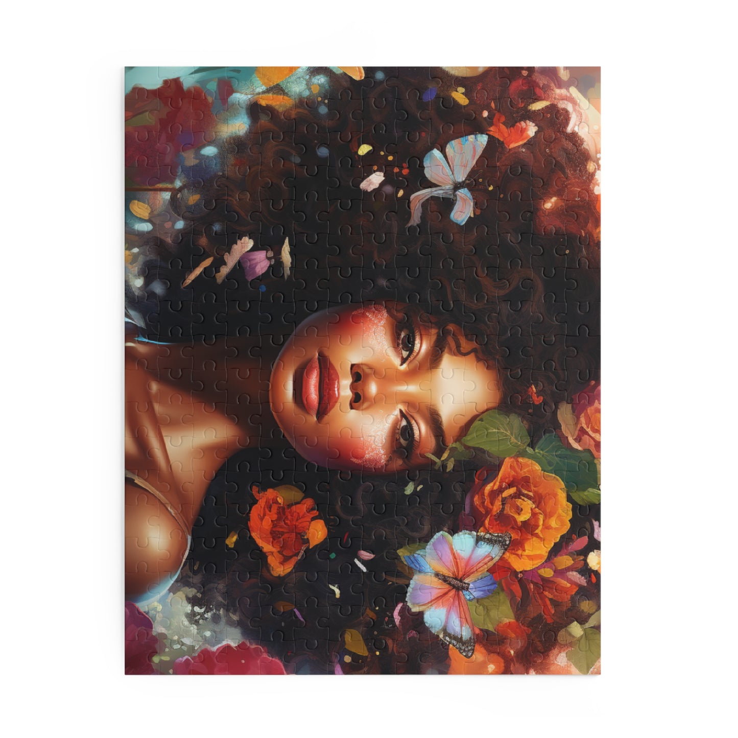 Vibrant 500-Piece Puzzle - Floral Beauty with Butterflies