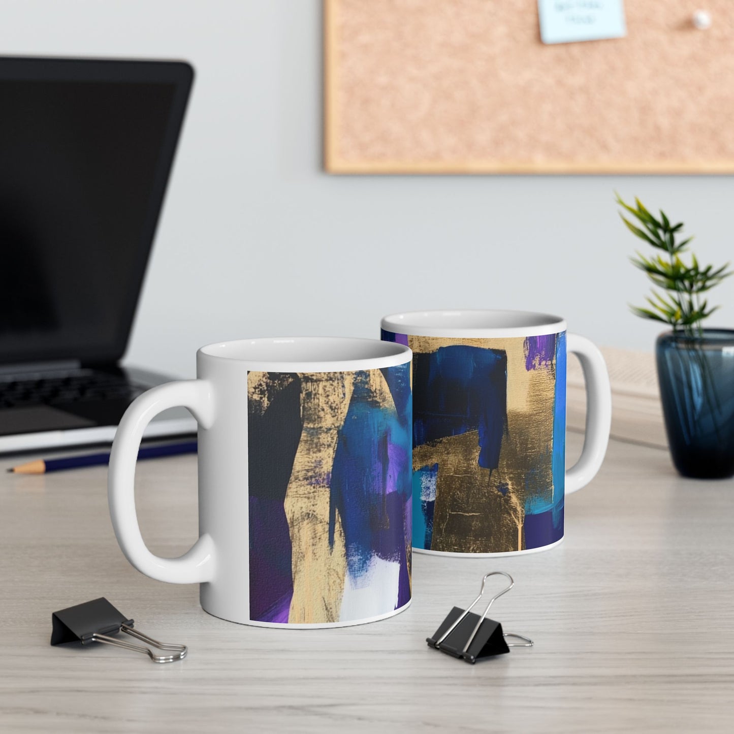 Vibrant Abstract Art Ceramic Mug - 11oz & 15oz