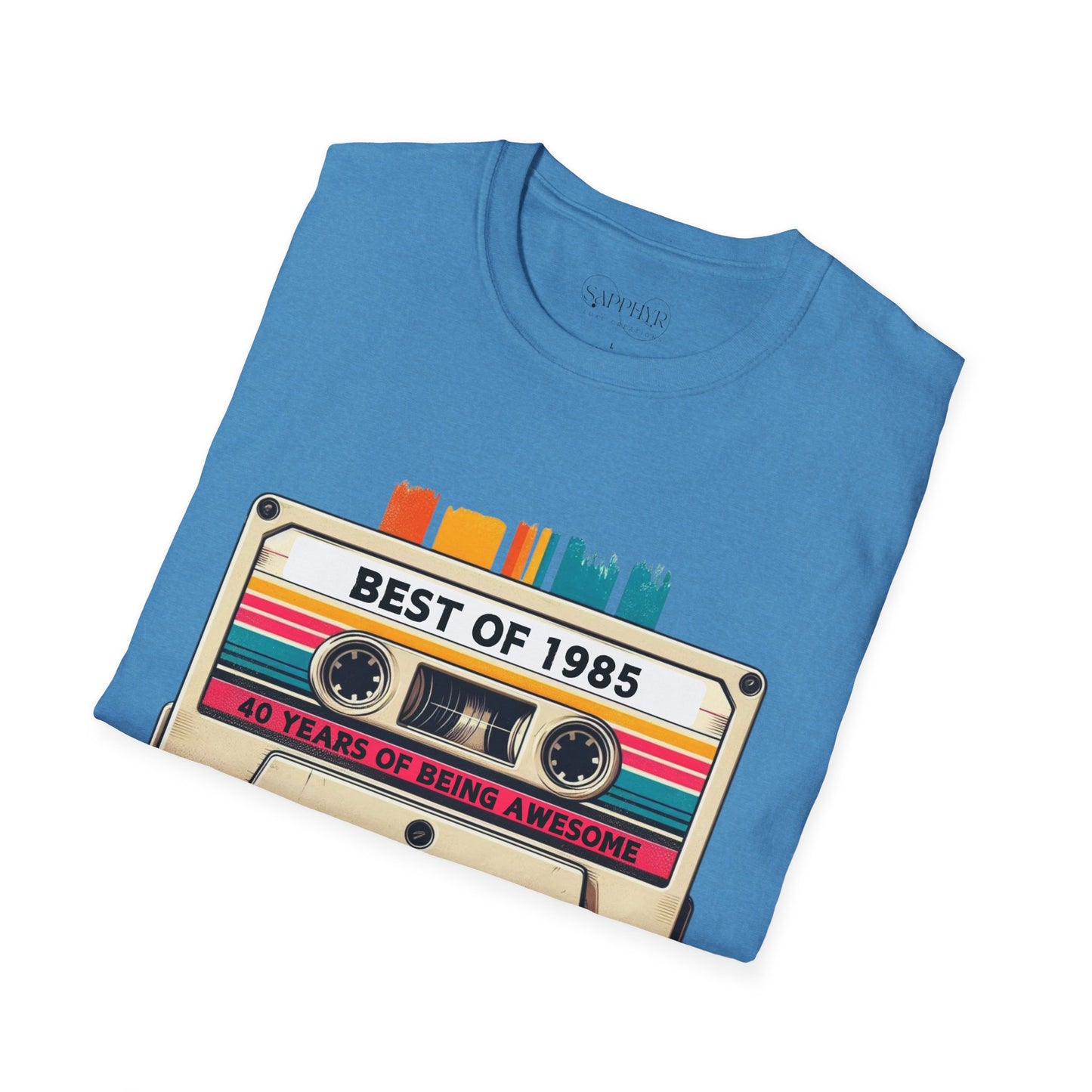 Retro 1985 Music T-Shirt, Vintage Inspired Tee, Unisex Softstyle Shirt, Gift for Music Lovers, 80s Nostalgia Apparel