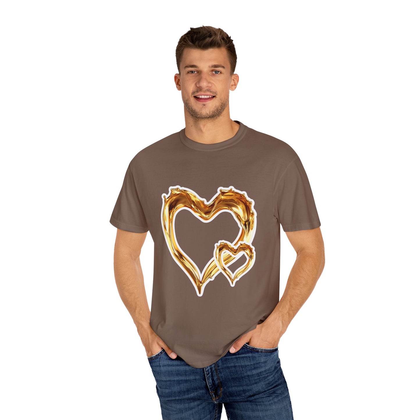 Gold Intertwined Hearts T-shirt