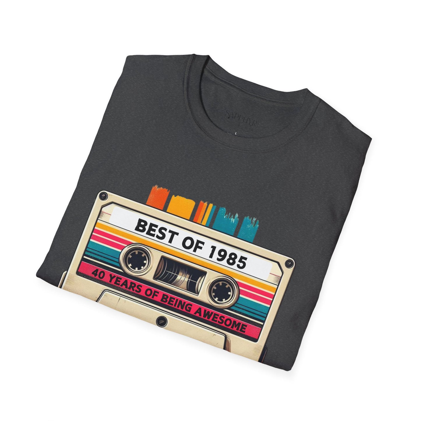 Retro 1985 Music T-Shirt, Vintage Inspired Tee, Unisex Softstyle Shirt, Gift for Music Lovers, 80s Nostalgia Apparel