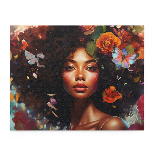 Vibrant 500-Piece Puzzle - Floral Beauty with Butterflies