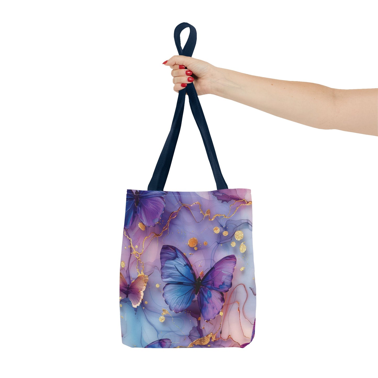 Elegant Butterfly Tote Bag - Colorful Floral Design for Everyday Use