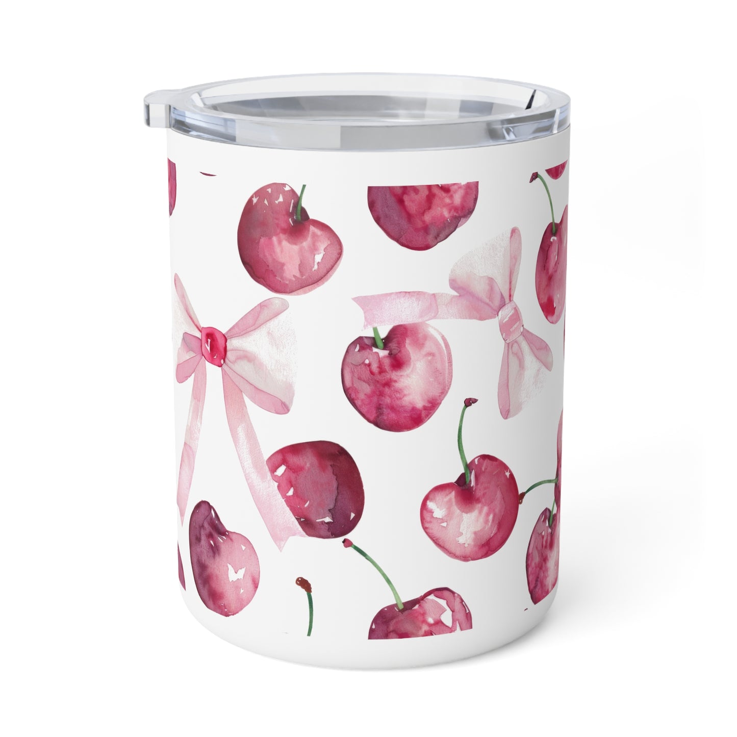 Cherry Bows Insulated Coffee Mug - 10oz - Perfect for Nature Lovers and Gifts