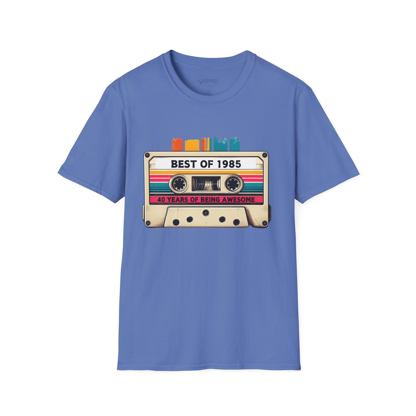 Retro 1985 Music T-Shirt, Vintage Inspired Tee, Unisex Softstyle Shirt, Gift for Music Lovers, 80s Nostalgia Apparel