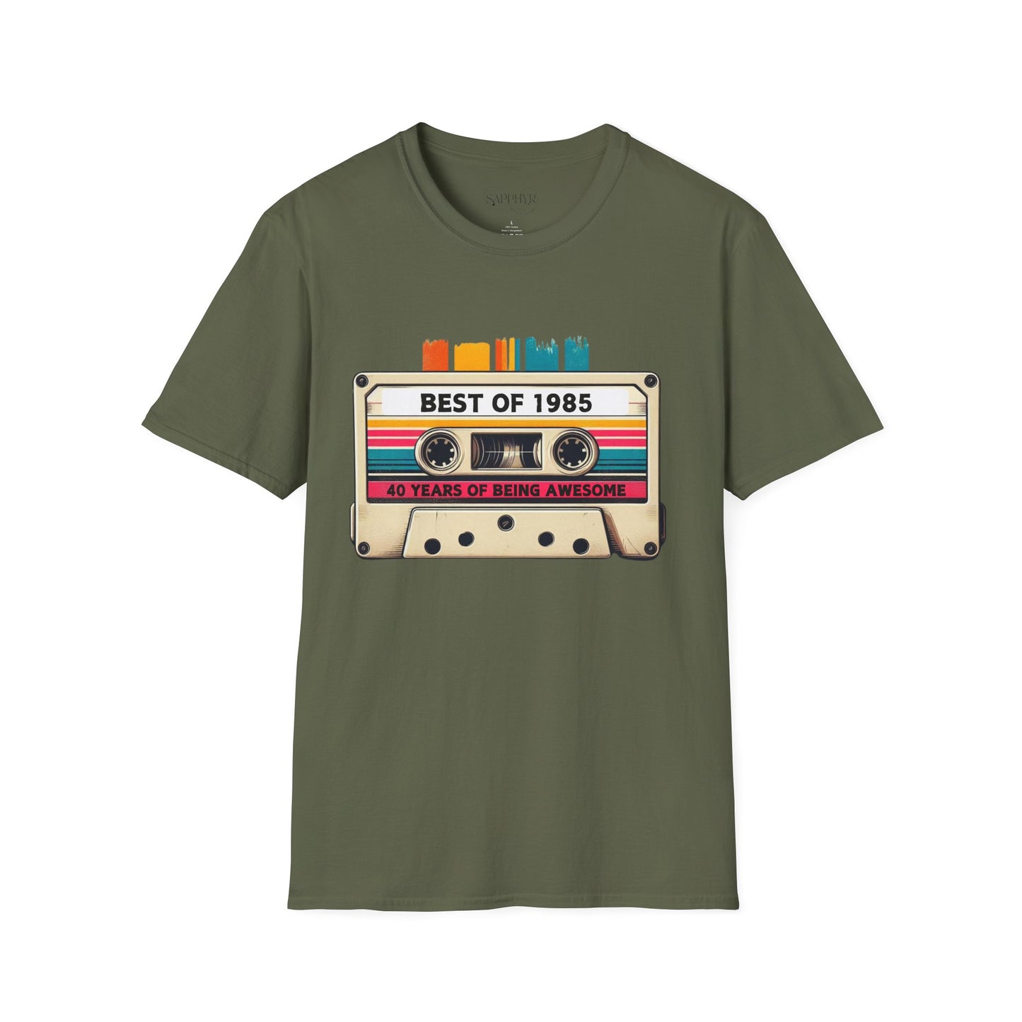 Retro 1985 Music T-Shirt, Vintage Inspired Tee, Unisex Softstyle Shirt, Gift for Music Lovers, 80s Nostalgia Apparel