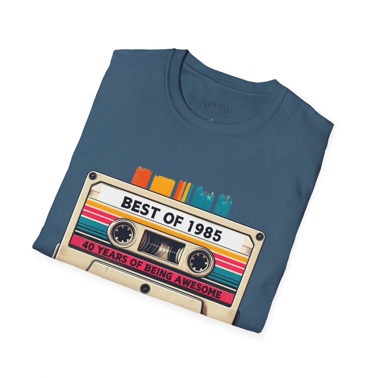 Retro 1985 Music T-Shirt, Vintage Inspired Tee, Unisex Softstyle Shirt, Gift for Music Lovers, 80s Nostalgia Apparel
