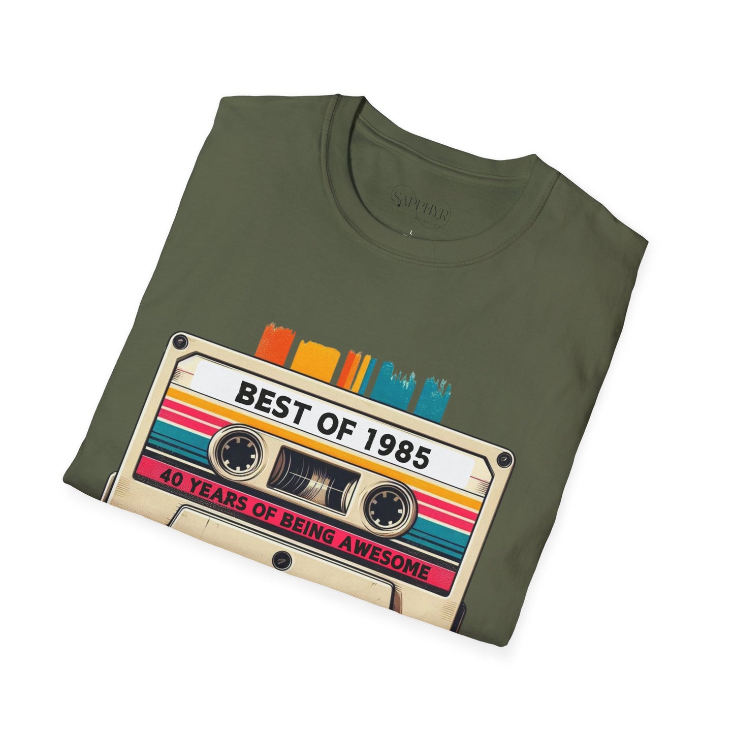 Retro 1985 Music T-Shirt, Vintage Inspired Tee, Unisex Softstyle Shirt, Gift for Music Lovers, 80s Nostalgia Apparel