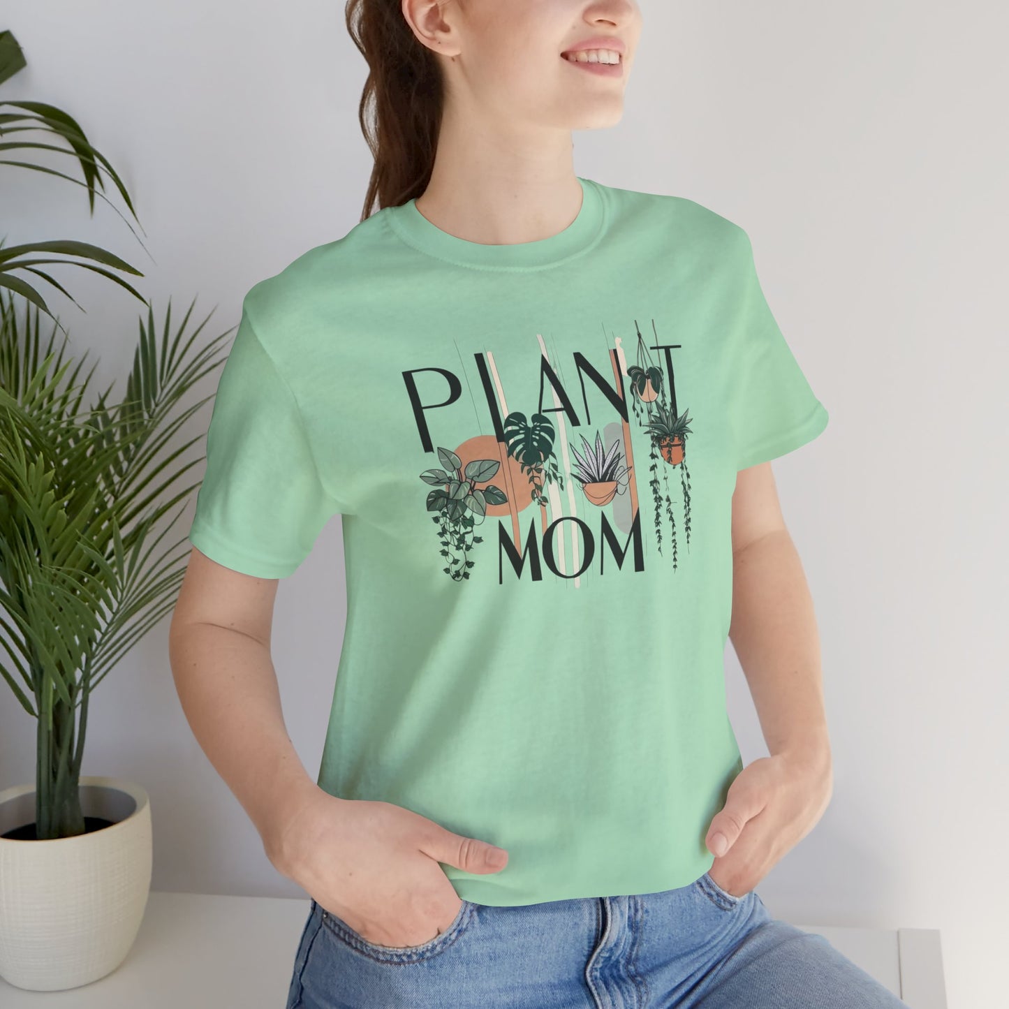 Plant Mom Unisex Jersey Tee - Cute Botanical Shirt for Plant Lovers
