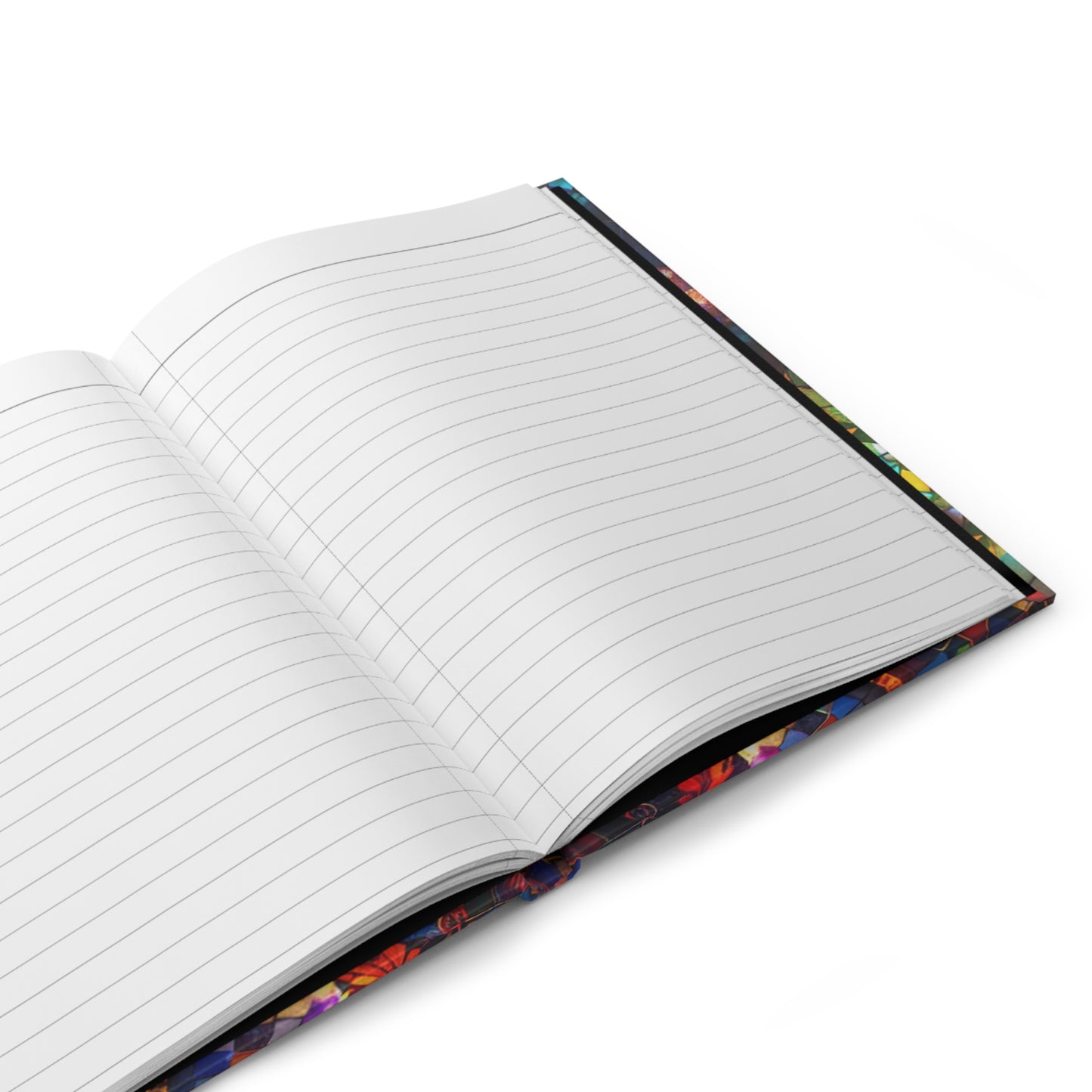 Vibrant Stained Glass Hardcover Journal - Artistic Notebook for Creative Minds