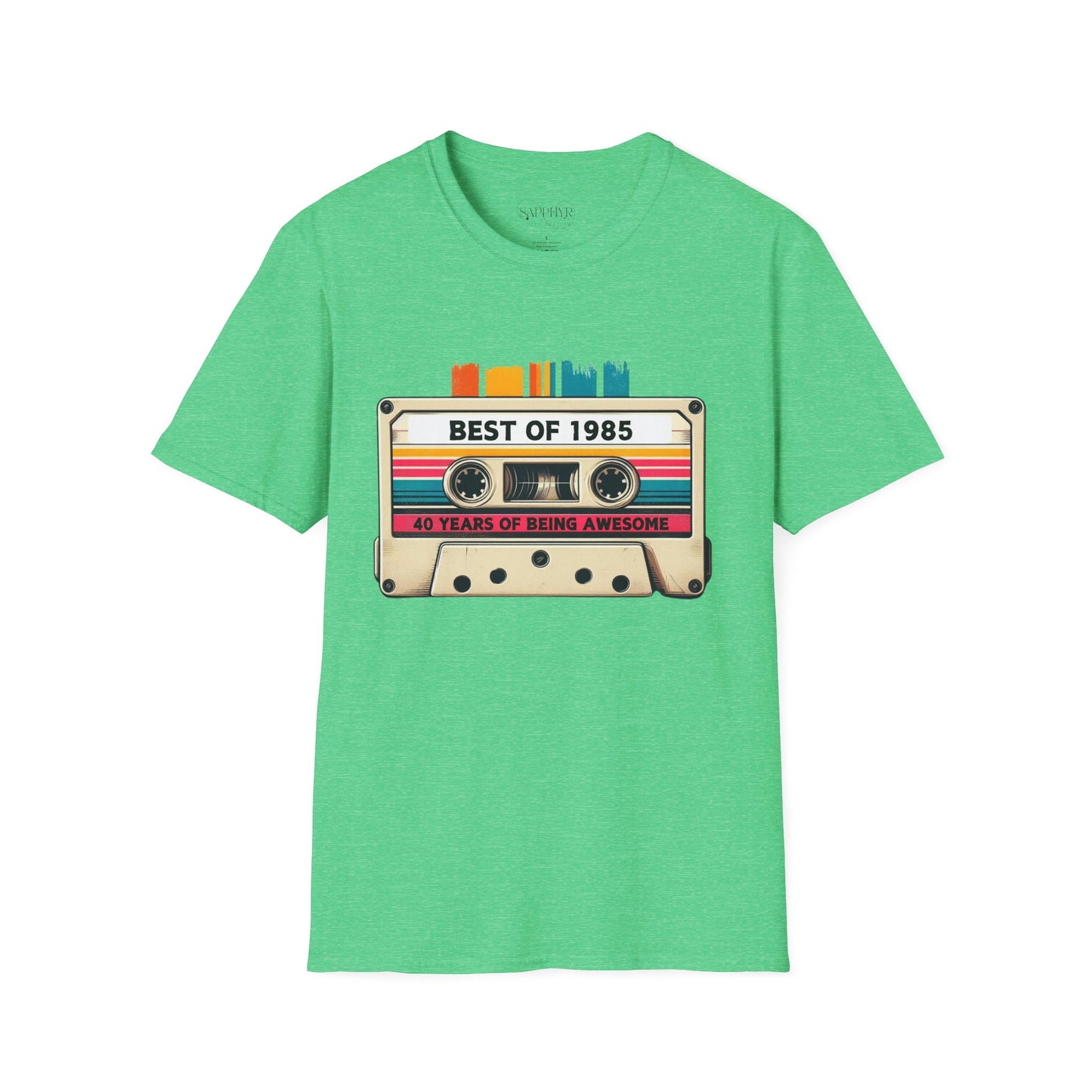 Retro 1985 Music T-Shirt, Vintage Inspired Tee, Unisex Softstyle Shirt, Gift for Music Lovers, 80s Nostalgia Apparel